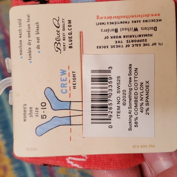 ⭐4/$20 Blue Q dolphin crew socks NWT - Picture 4 of 5